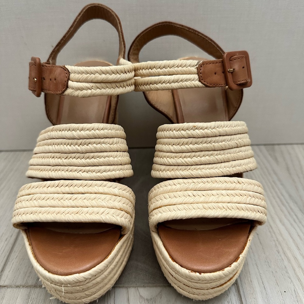 Castaner Cream and Tan Espadrille Sandals